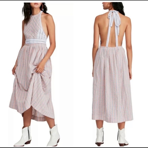Free People Dresses & Skirts - NWT Free People Pretty In plaid halter dress
